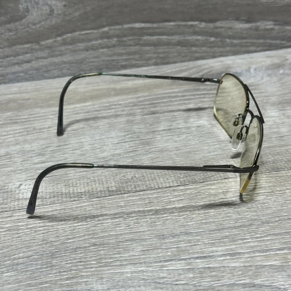 Stetson 8 Eyeglasses Frames Mens Gunmetal‎ Rectangular Metal Half Rim RX Ready